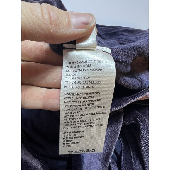 We the Free People Valerie scoop back velvet tee purple Size M - Picture 8 of 9